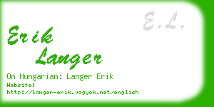 erik langer business card